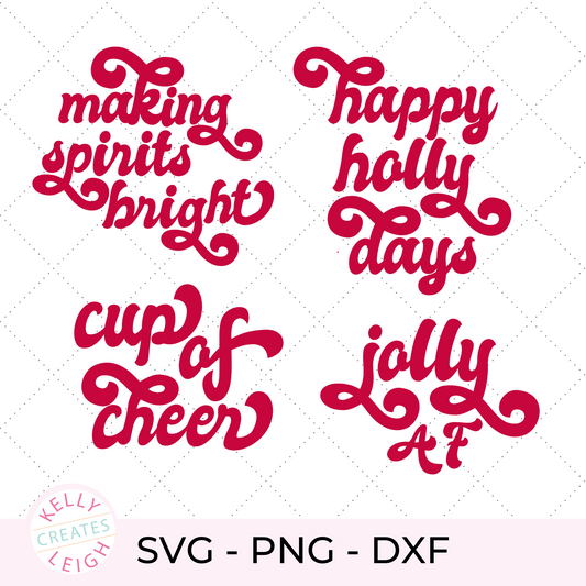 Happy Holly Days Christmas SVG Bundle