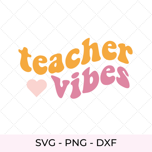 Retro Teacher Vibes SVG