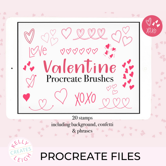 Valentine Procreate Stamps